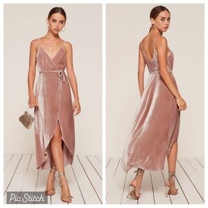 Reformation Anoush Velvet Midi Dress